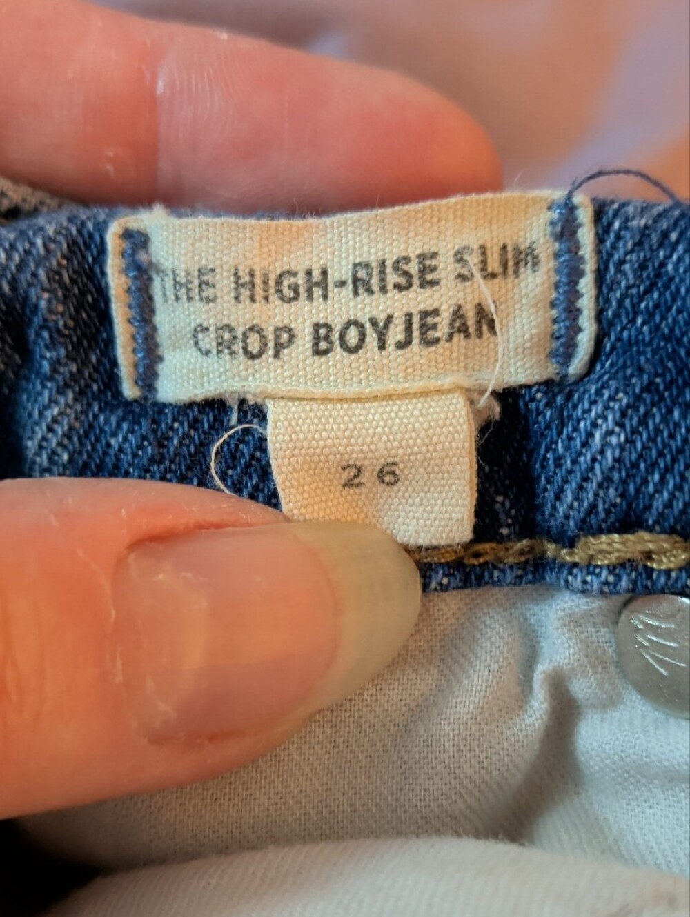 Madewell Women's High Rise Boyfriend Crop Jeans Size 26 - Picture 7 of 7